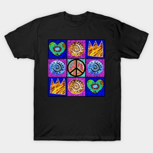 hearts, love and peace T-Shirt